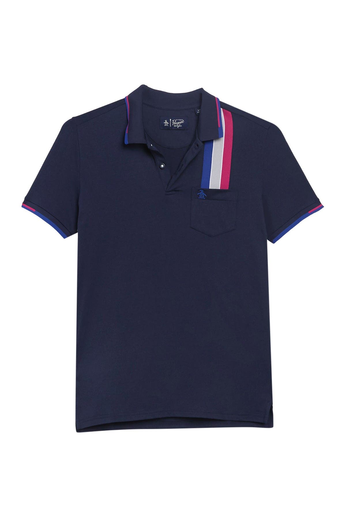 Original Penguin Horizontal Stripe Short Sleeve Polo Shirt